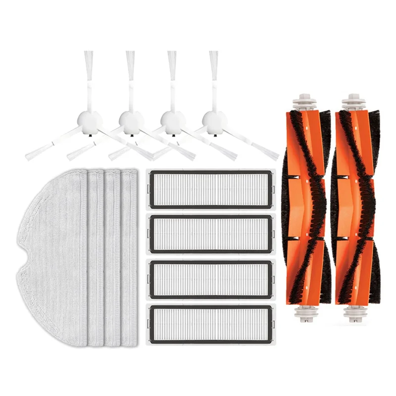 【احصل على يومك! 】لشاومي لـ Mijia 1C 1T Mi Robot قطع غيار ممسحة المكنسة الكهربائية-Dreame F9 Hepa Filter Main Side Brush Mop C #4