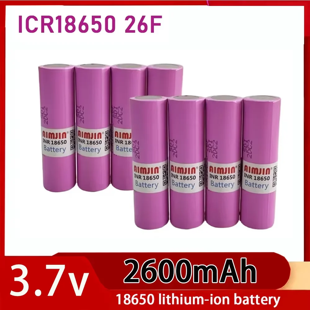 

INR18650-26F 3.7V 2600mAh rechargeable lithium-ion battery for remote control flashlights battery replacement in durable