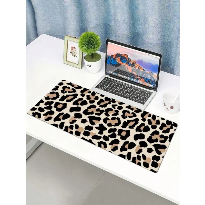 Leopard Pattern Mouse Pad Large Gaming Waterproof Mousepad Children Bedroom DeskDesk Workspace Organizers Decorate Accessories