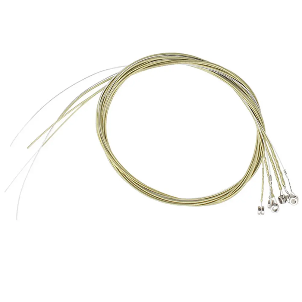 

6Pcs Premium Stainless Steel Acoustic Guitar Strings Set Folk Guitar Strings Replacement Extraordinary Tone Volume Balance Easy