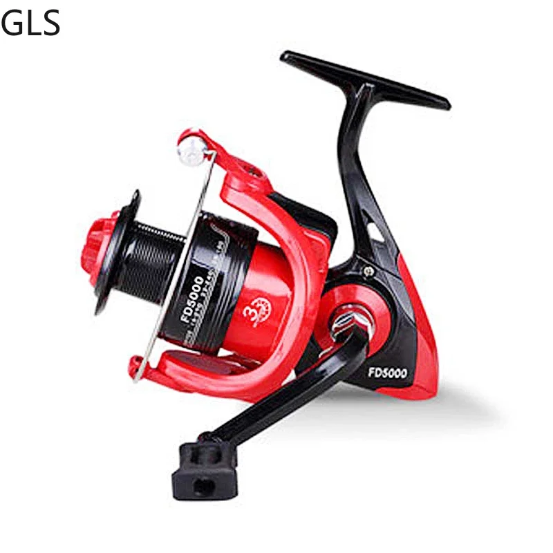 2024 NEW Original Nylon Spool Spinning Fishing Reel FD 1000 2000 3000 4000 5000 6000 Reddish Black Fishing Wheel