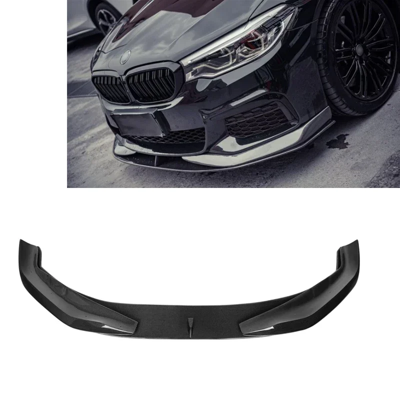 AC style carbon fiber front lip Bumper Splitters for BMW 5 Series G30 G38 Sports 2017 2018 2019 G30 carbon fiber car bumpers