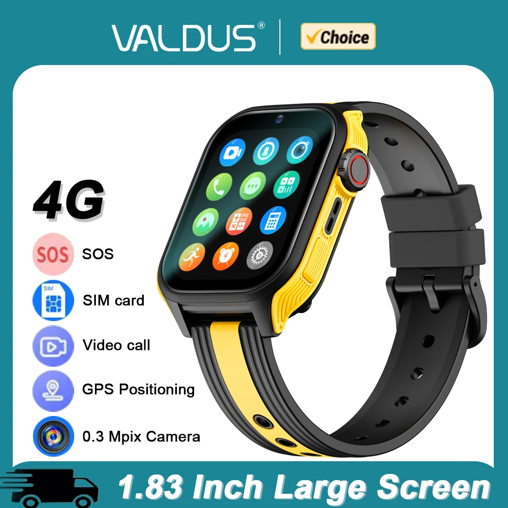 

VALDUS VK36 4G Часы для детей с камерой Видеозвонок SOS SIM-карта WIFI GPS Позиционирование шагов LBS Детские умные часы ios Android