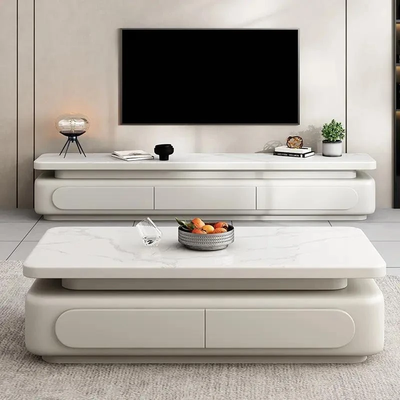 Cream wind light luxury microcrystalline rock slab combination simple and modern