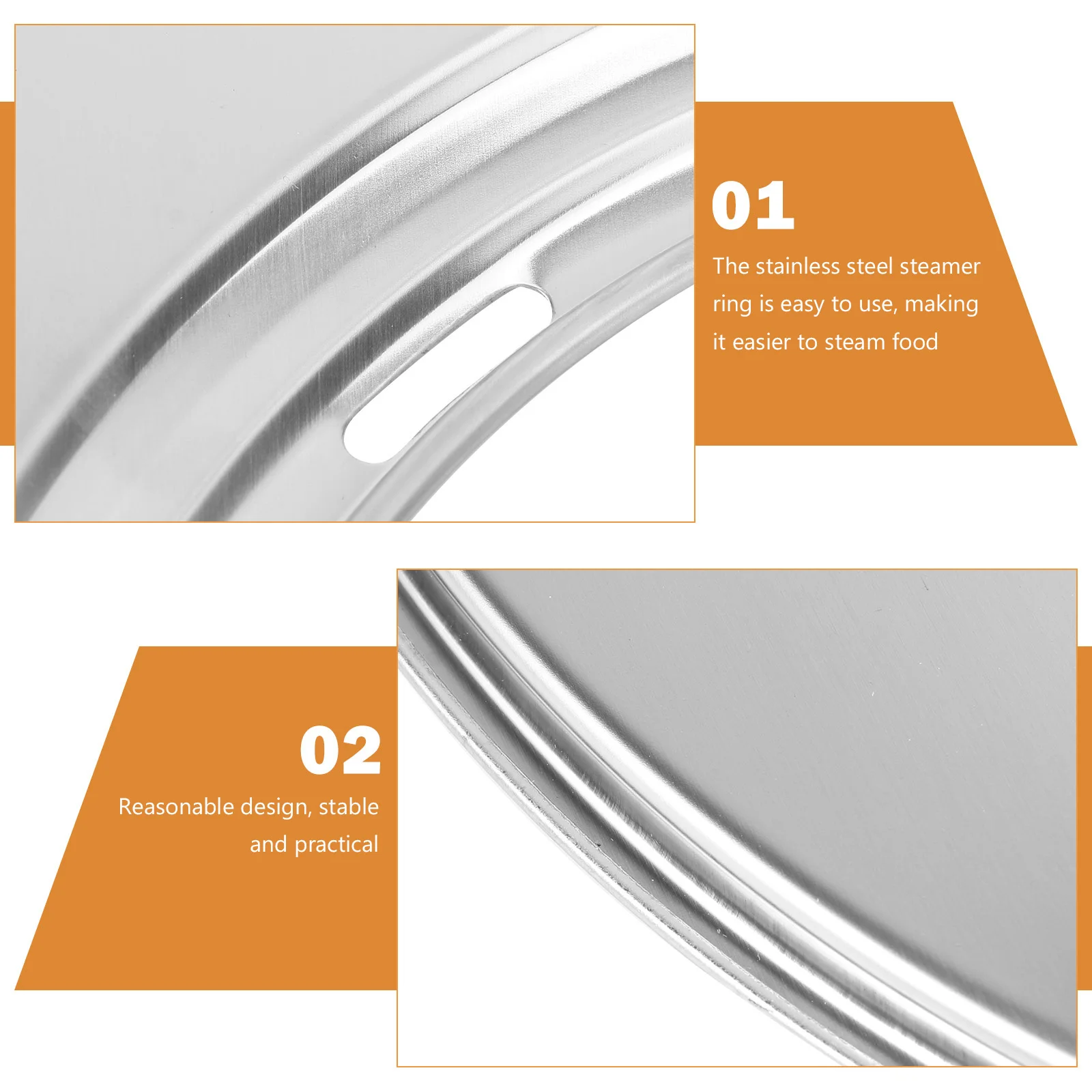 

Stainless Steel Ring Round Steaming Rack For Dim Sum Veggies Kitchen Steamer Accessory Steamer Basket Ring Adapter