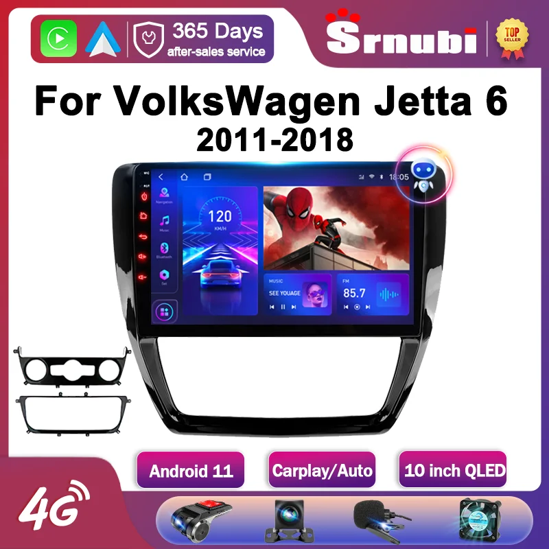 

Srnubi Android 11,0 автомобильное радио для Volkswagen Jetta 2011-2018 мультимедийный видеоплеер 2Din 4G GPS навигация Carplay головное устройство