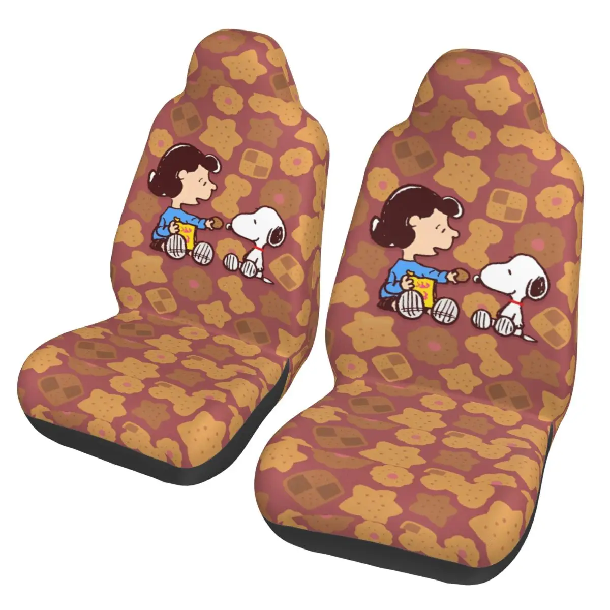 

Snoopys Cookie Sharing Bond Universal Car Seat Cover Auto Interior Women Car Seat Covers Polyester Fishing