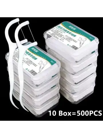 1/2/5/10 Box Portable Disposable Dental Floss Plastic Toothpick High-tension Dental Floss Stick Dental Floss Box ﻿Oral Care