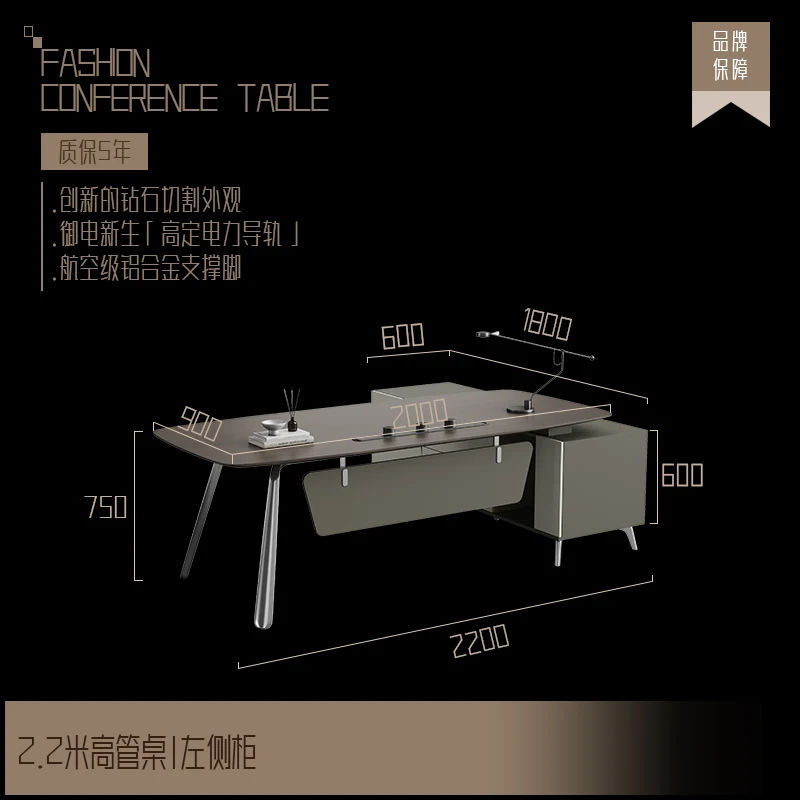 Executive Desk and Chair Combination Manager Supervisor Designer President Desk Computer Leader Single Boss Desk Simple and Mode
