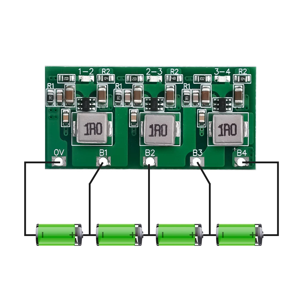 1.3A Active Equalizer Board Module For Lithium Ternary Batteries Lithium Iron Batteries Balancing Voltage With Indicator Light