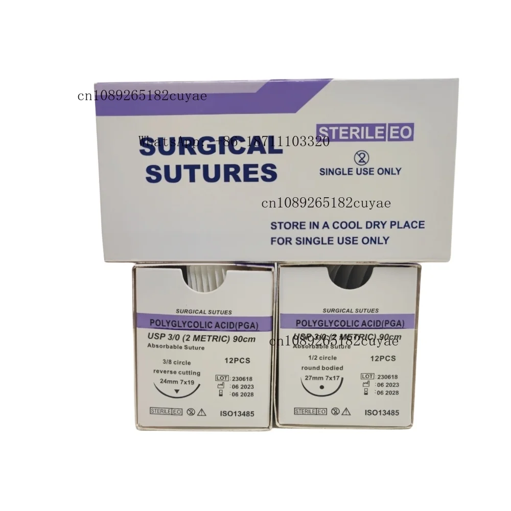 Vet / animal PGA Medical Veterinary Sutures Absor-bable Surgical Sutures