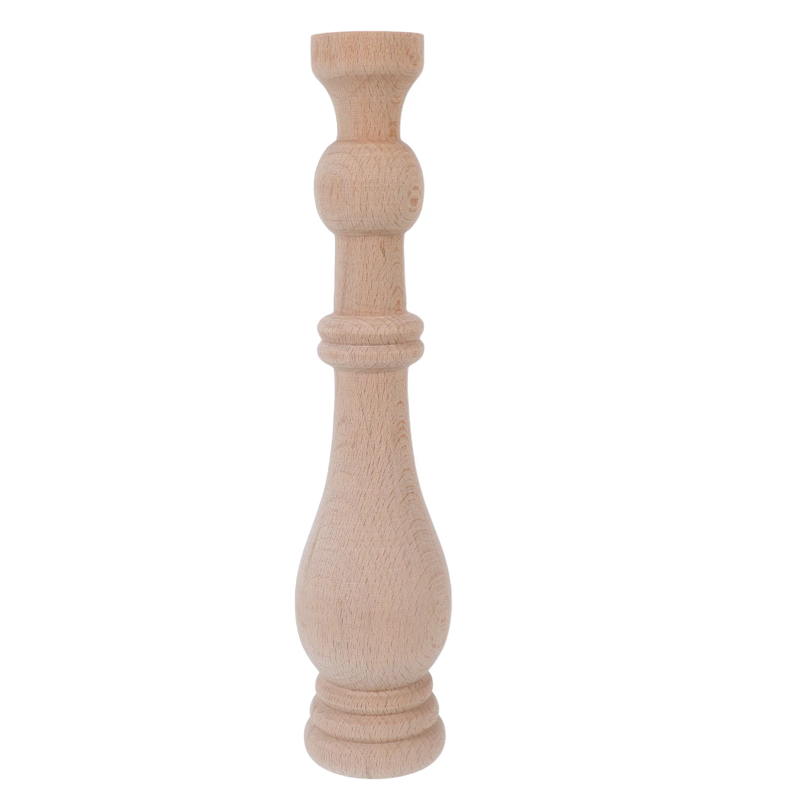 

26x6cm Unfinished Wood Finials for Furniture Elegant Ball Topper for Beds Staircase Fence Post DIY Decorative Wooden End Caps