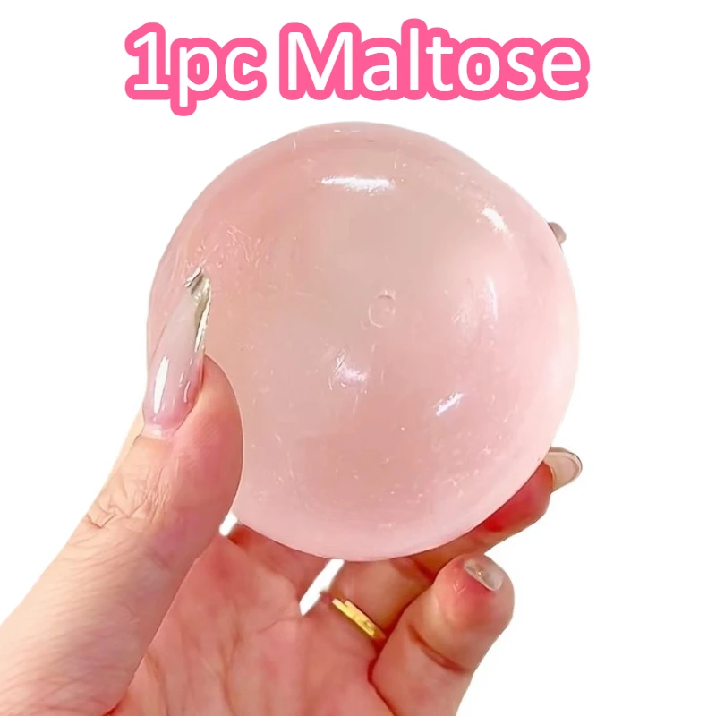 Blauwe Maltose Squishy Speelgoed Leuke Mochi Anti Stress Fidget Speelgoed Zacht Gesimuleerde Bule Transparante Bal Snel-rebound Decompressie Speelgoed