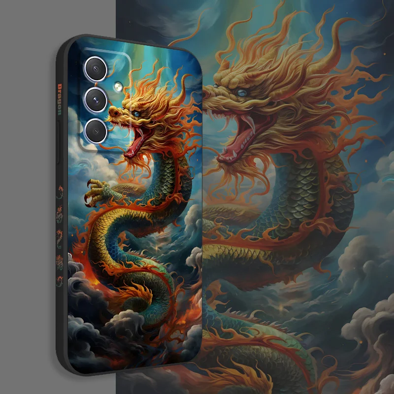 Awaking Dragon Case Samsung Galaxy A54 A34 A24 A14 A15 A25 A35 A55 A05 A04 A73 A53 A33 A23 A13 A03 A72 A52 A52S A32 A22 4G 5G