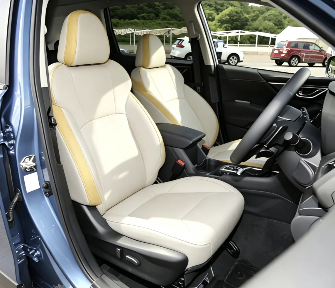 Für Subaru Forester 2019~2021 Maßgefertigte Autositzbezüge Luxuriöses Nappaleder 100% Passgenau Innenraumzubehör 360 ° Vollständige Abdeckung – Detail 2