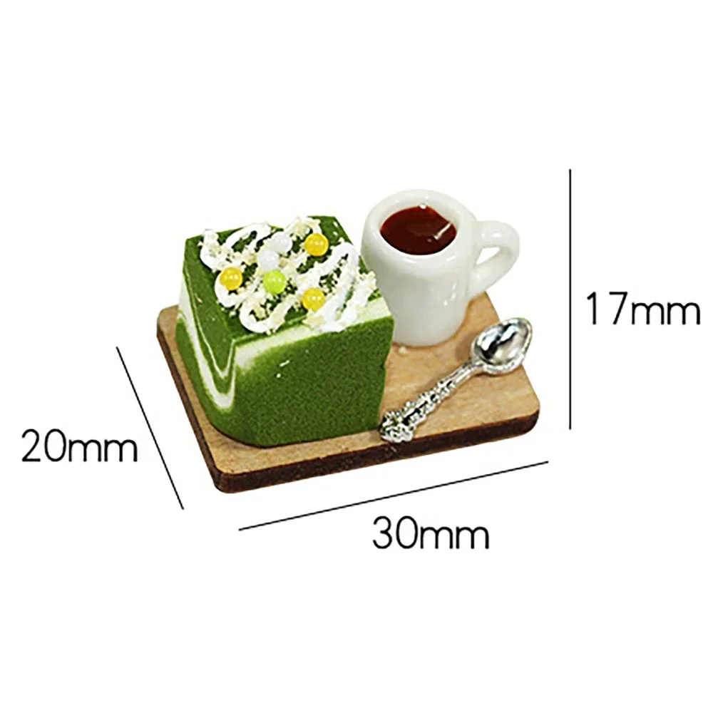 1Pcs 1/12 Doll House Miniature Sponge Mousse Cake Simulation Food Model Toys for Mini Decoration Dollhouse Accessories