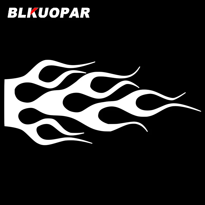 BLKUOPAR For Flame Car Motor Fire Car Stickers Sunscreen Personality Decals Occlusion Scratch Trunk Helmet Decor Car Goods