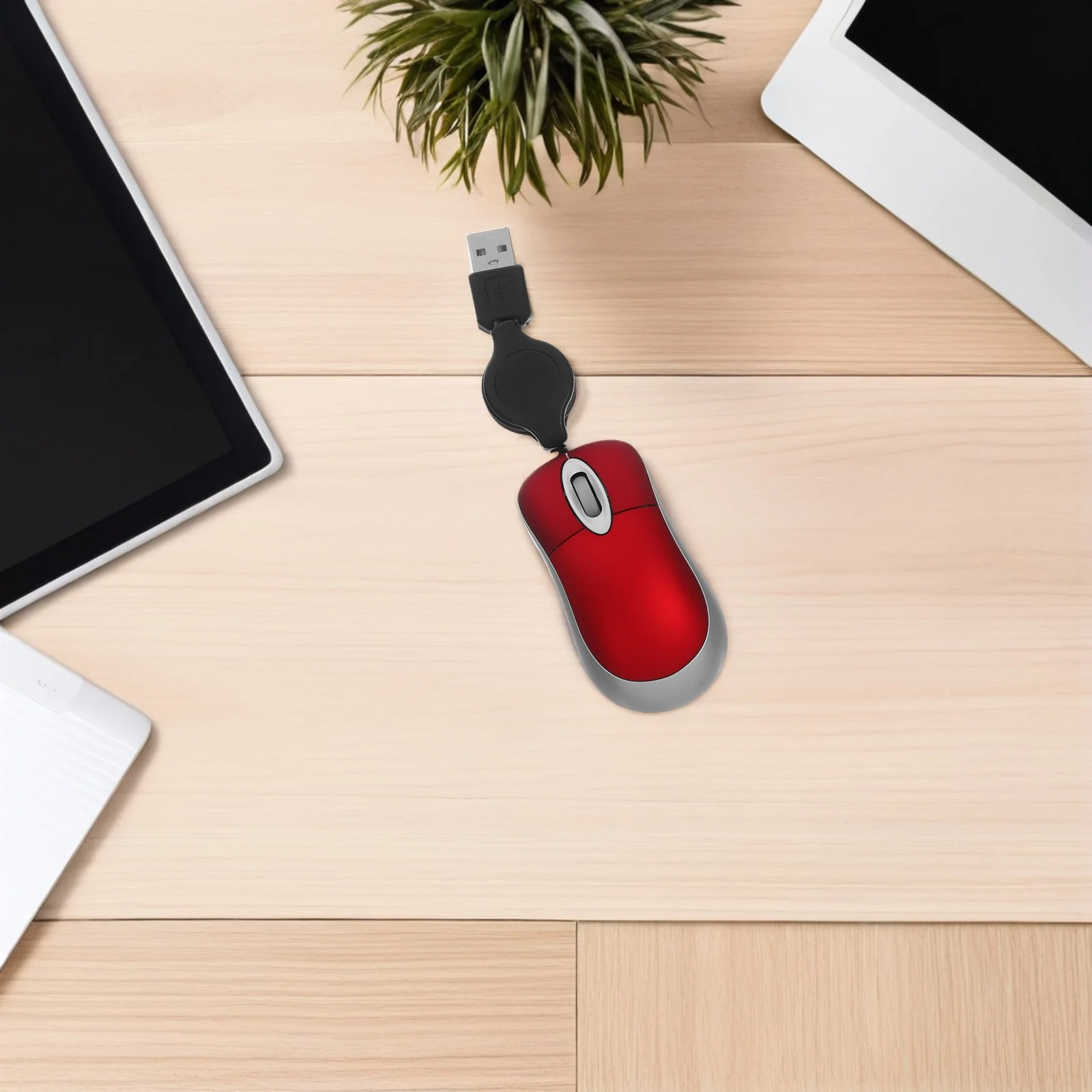 

Usb Mini Telescopic Mouse 1000Dpi Optical Wired Computer Mouse For Laptop Notebook Desktop Silent Small Portable Mice