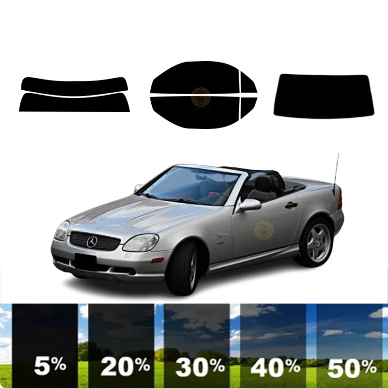 

precut Removable Window Tint Film 100%UVR 5%-70%VLT Heat Insulation Carbon ﻿For MERCEDES-BENZ SLK-CLASS 2DR CONVERTIBLE1998-2000