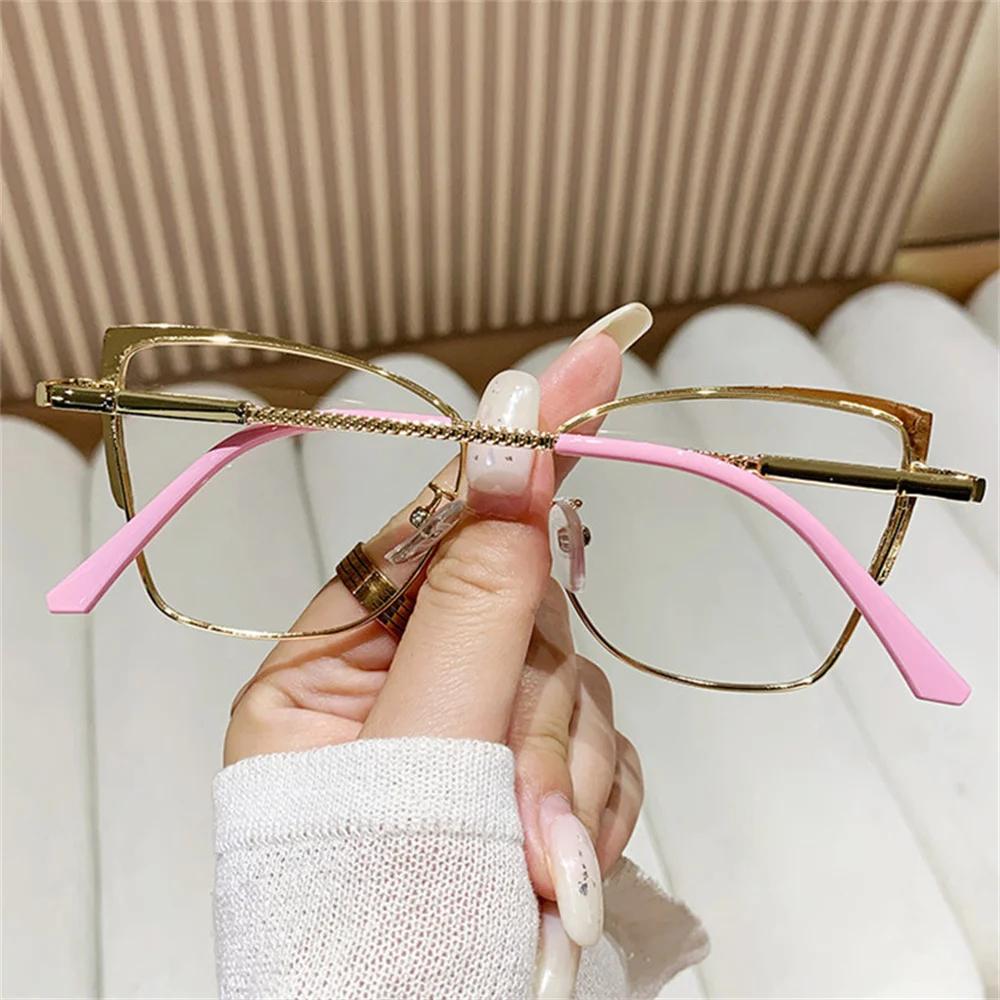 Vintage-Brille, Farbwechsel, Brillen, Metallrahmen, Brillen, modische Brillen, Brillen für die Bildschirmzeit – Detail 4
