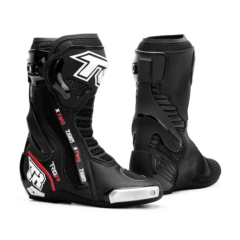 TR X2 Motorcycle Botas Professional Track Off-Road Riding Boot Cowhide Waterproof Racing Anti-Collision Off-Road for Rally Race