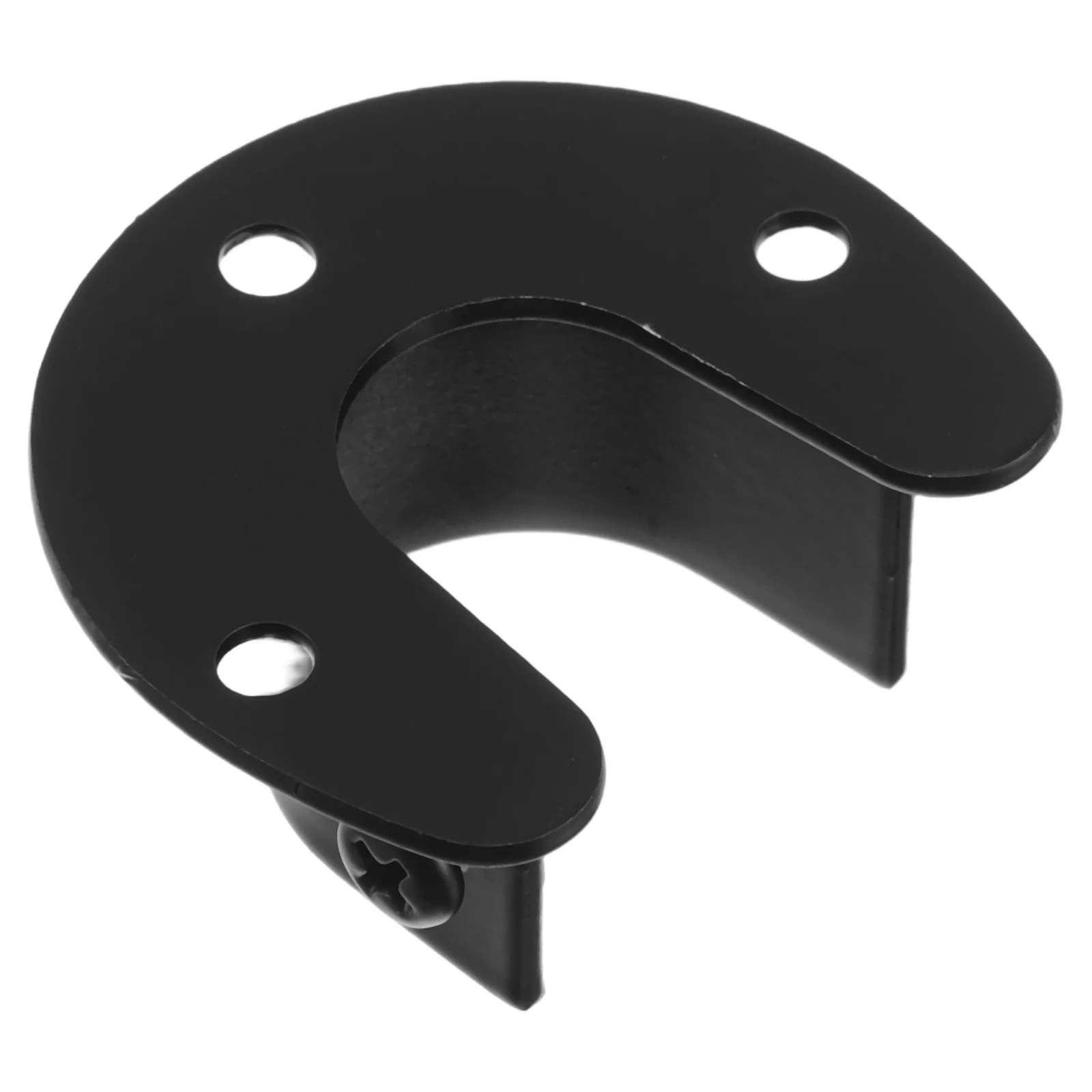 

Stainless Steel Black Open Flange Base Round Tube Holder for Closet Rods Shower Curtain Rods Rv Curtain Rod Support