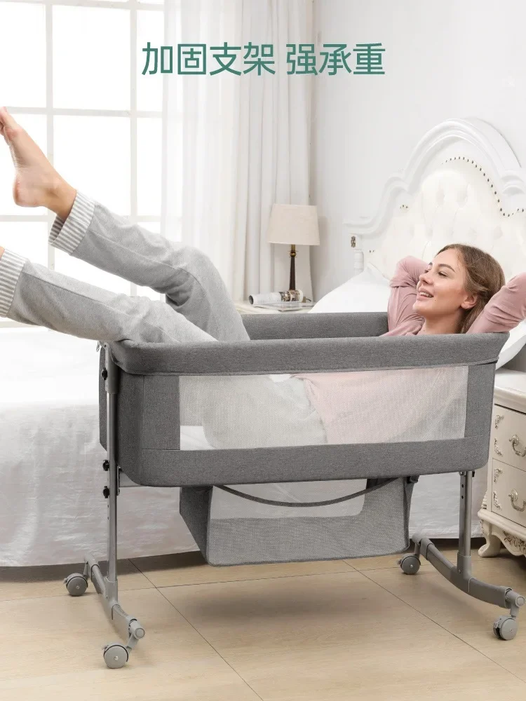 Baby Crib Multi-function Portable Cradle Splicing Big Bed Child Folding Lifting Bb Newborn Baby Crib Baby Nest Bed