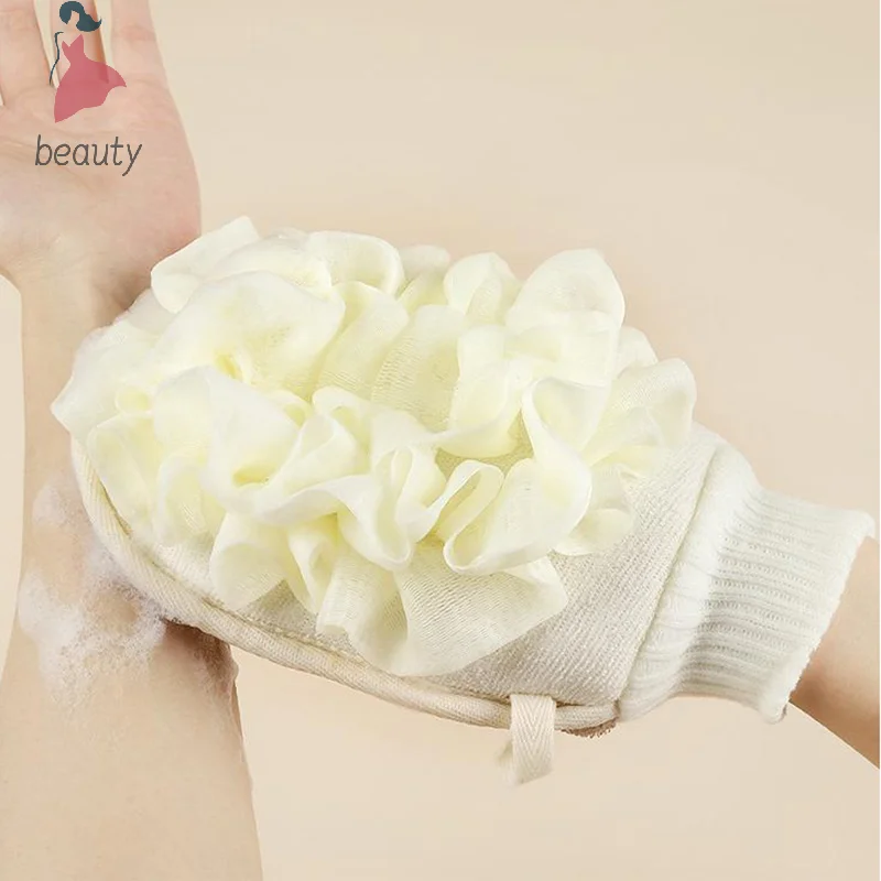 Reusable Bath Glove Household Double-Sided Bath Supplies For Adult Mesh Sponge Creative Polish Rubbing Towel Bathroom Tool