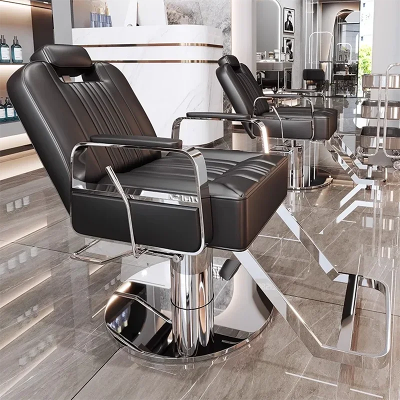 

Nordic Luxury Barber Chairs Barbershop Swivel Lift Foldable Backrest Barber Chairs Perm Hair Dyeing Salon Furniture Sedie FYBC