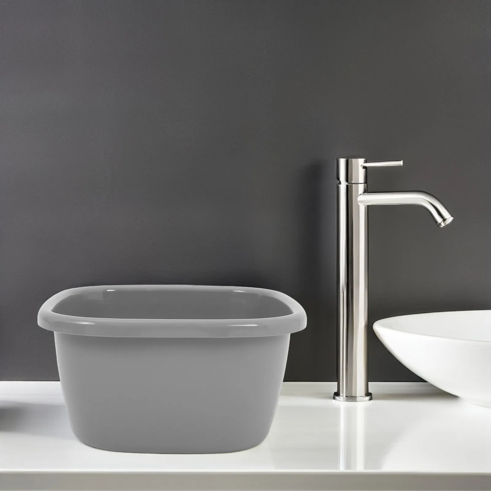 

2Pcs Plastic Wash Basin Multi-Functional Large Capacity Portable Foot Soaking Laundry Tub Washing Bowl Face Hair Wash Basin