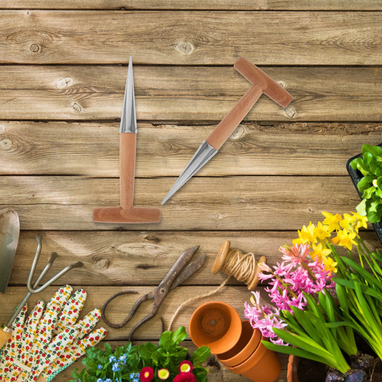 2Pcs Stainless Steel Wood Hand - огляд і ціна Vegetable Transplanter