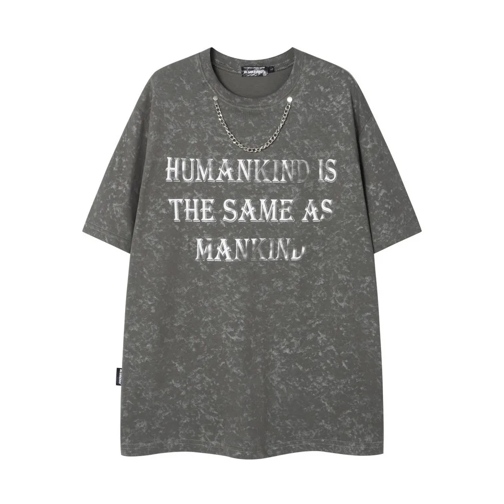 

Academia Distressed Grunge Gothic Women's Oversize T-shirt Rivets Illusion Graphic T Shirts Summer Tops Tees for Women Men