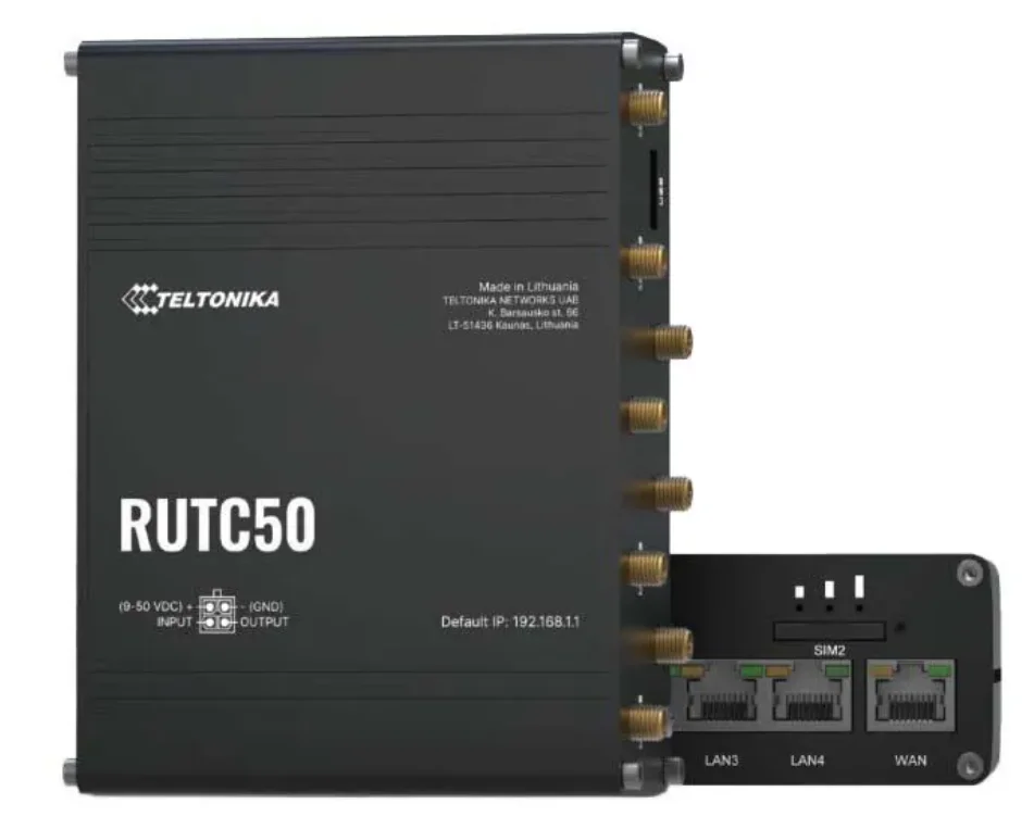 

Teltonika RUTC 50200200 Маршрутизаторы 5G-маршрутизатор, двухдиапазонный Wi-Fi 6 с мультификсатором MIMO, обеспечивающие сверхвысокую сотовую скорость до 3 лет.