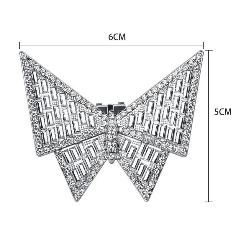 2PCS Wedding Brooch Decorations Rhinestone Shoe Clip Metal Shoe Buckle Shoe Accessory