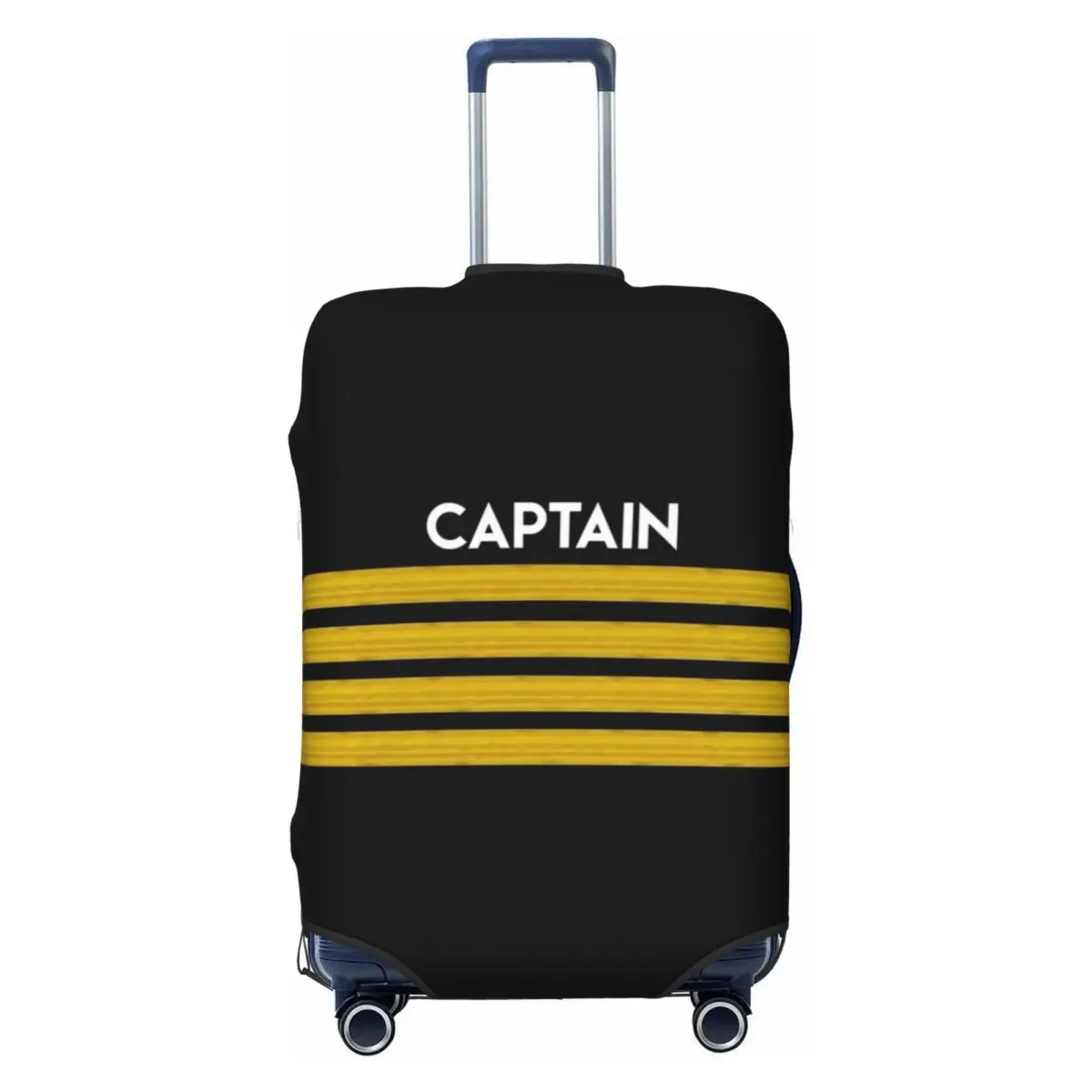 

Captain Stripes Epaulettes Suitcase Cover Dust Proof Aviation Airplane Pilot Luggage Protective Covers for 18-32 inch