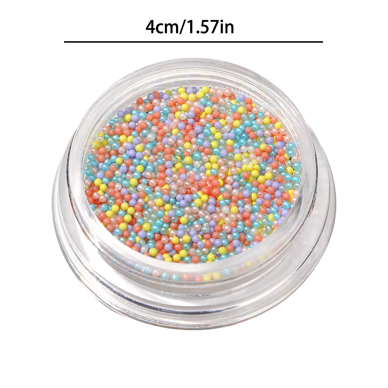 Nail Art Colored Beads Micro Mini Micro Iridescent Nail Charms Glitter Nails Art Tiny Bead Nail Art Pearls For Nail Decor