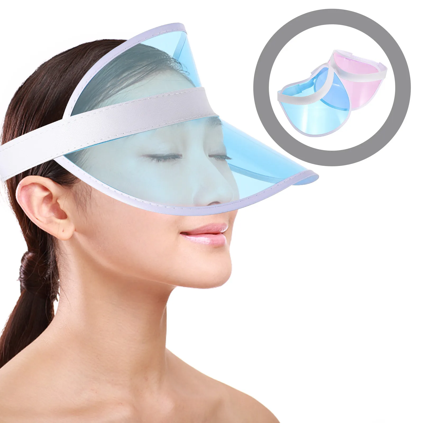 

2 шт. пластиковые солнцезащитные шляпы с широкими полями, регулируемые, дышащие, для активного отдыха, пляжные козырьки, легкие летние кепки