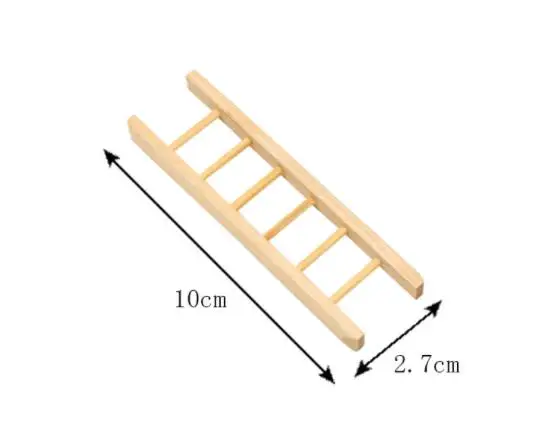 1Pcs 1:12 Poppenhuis Miniatuur Meubels Houten Ladder Trappen Model Woondecoratie Kamer Fairy Tuin Accessoires Speelgoed