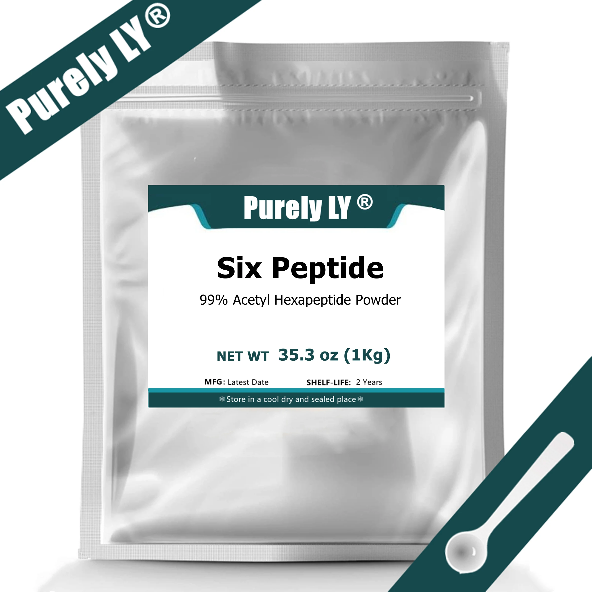 Poudre acétylhexapeptide de qualité cosmétique 1000, poudre de peptide six, anti-âge, sans âge, faites votre propre solution, 50g-99% g