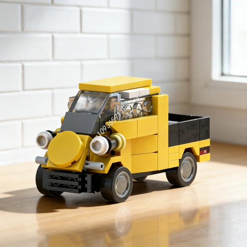 

104pcs MOC City Traffic Daihatsu Midget II Model Building Blocks Architecture Christmas Gifts Idea Education Toy Brick Kids