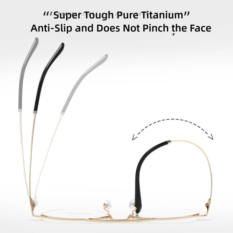 BEAUTIFUL NOW Lentes graduadas con montura ultraligera para miopía con montura de doble puente para hombre