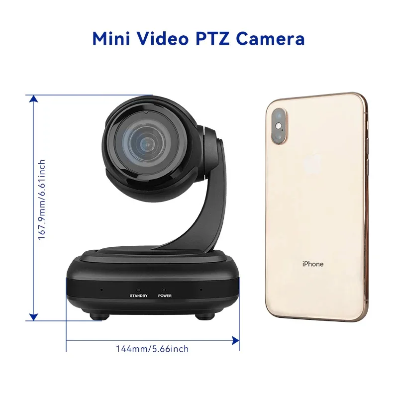 Mini Video PTZ Camera for Online Education Broadcast Conference Events Church 3x Optical Zoom Camera AI Tracking  Live Streaming