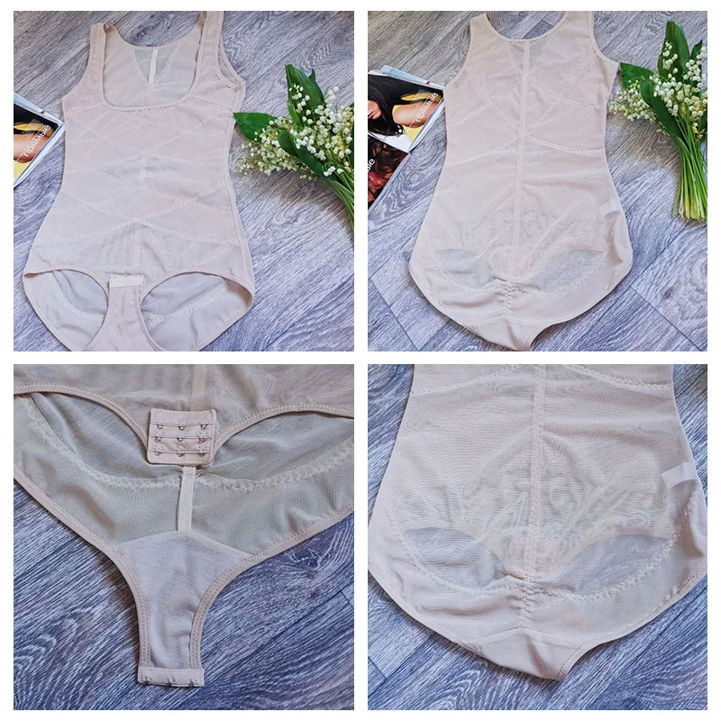 Pembentuk tubuh pengontrol perut pengangkat bokong wanita Shapewear Bodysuit pelangsing perut pinggang pelatih pakaian dalam Postpartum atasan Colombianas