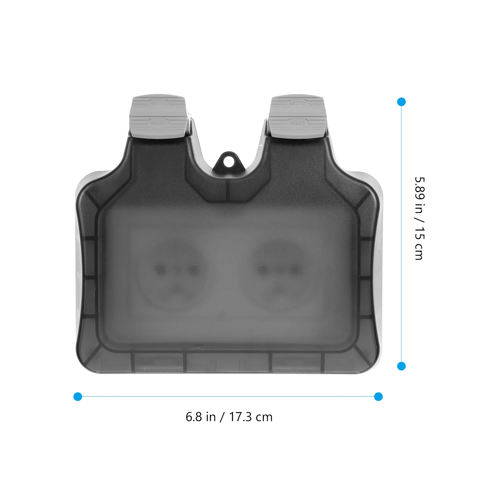 

1 set Waterproof Socket Box Dual Slots Outlet Cover Dustproof Wall Socket Protector Outdoor Use Strong Durable Abs Material Easy