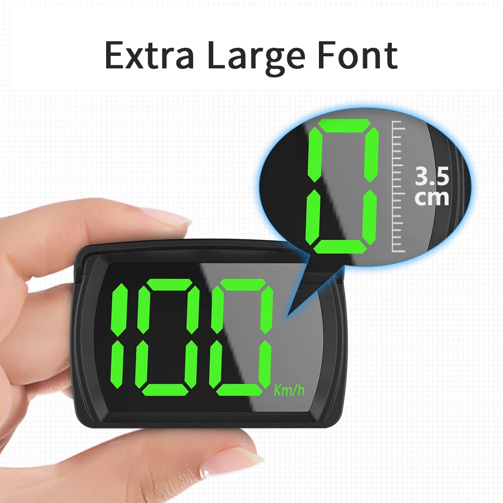 KMH Car HUD 2.8 Inch Plug and Play Head-Up Display Digital For Car Truck Bus Big Font GPS Car Accessories Speedometer