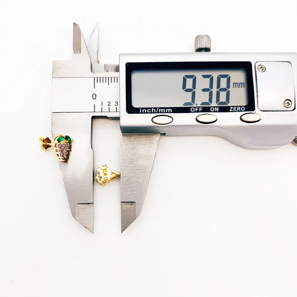 Ohrstecker Traube Gold Europa Feiner Schmuck für Frauen, 2022 Sommer süßes stilvolles Geschenk aus 925er Sterlingsilber – Detail 3