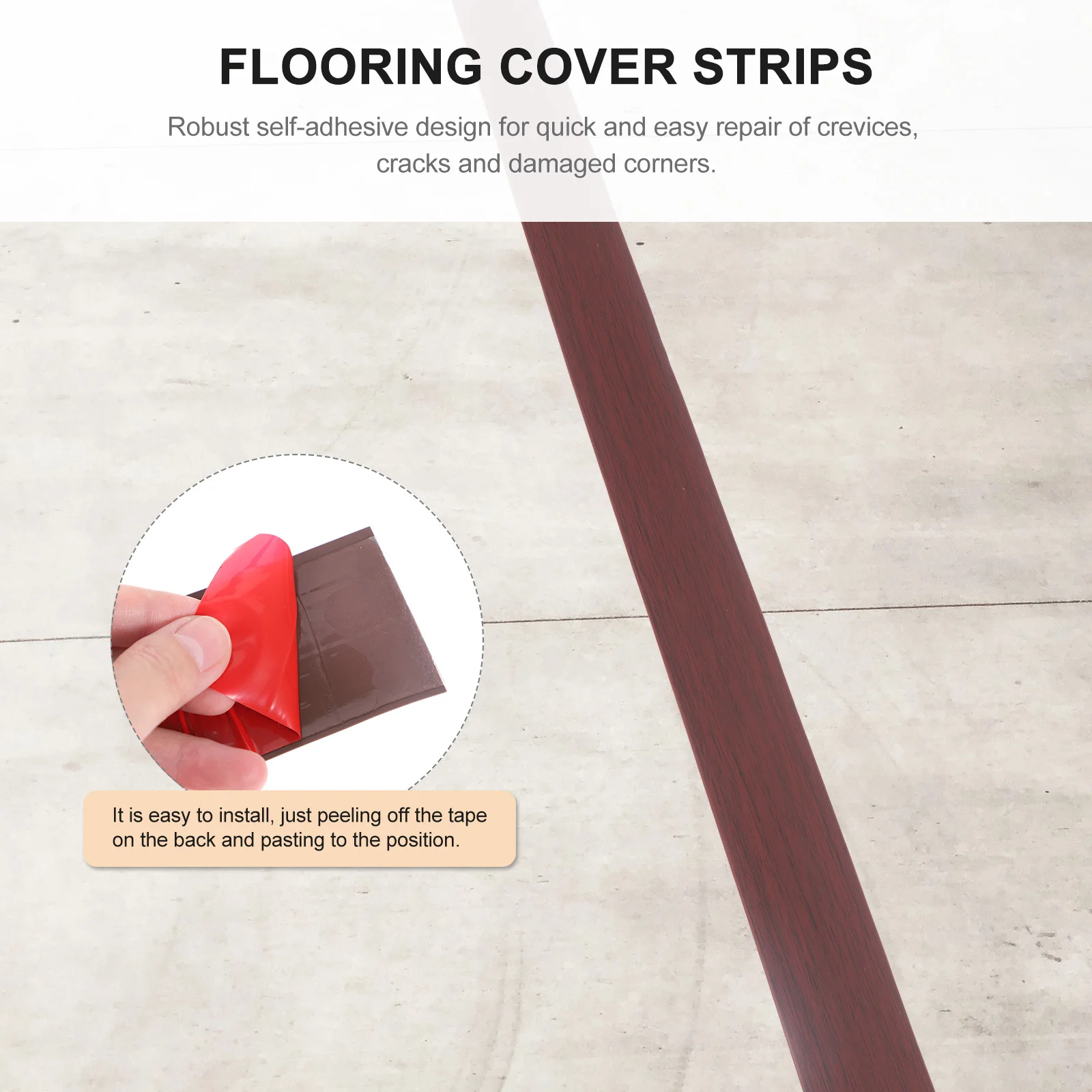 

1m PVC Flooring Transition Strip Self Adhesive Carpet Edge Trim Wood Floor Cover Gap Filler Tile Vinyl Floor