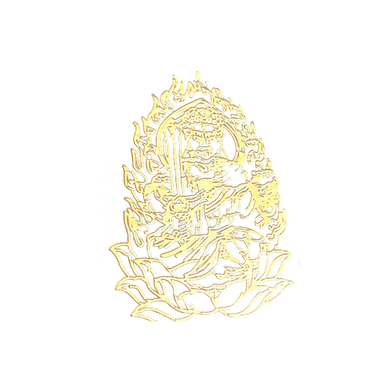 Gold Glitter Buddha Stickers 3D Self Adhesive Metal Sticker UV Epoxy Resin Filler DIY Mobile Phone Laptop Decoration Stickers