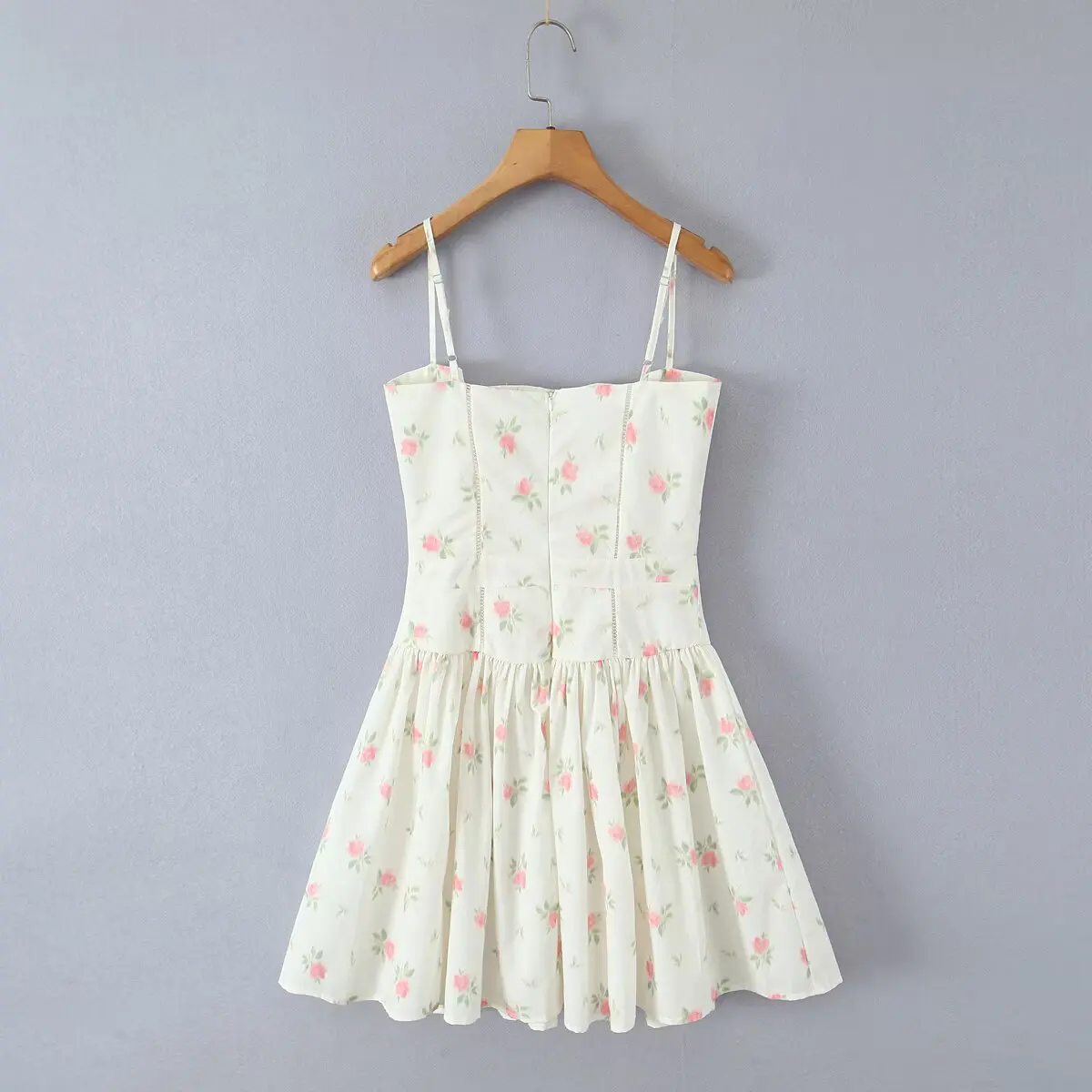 Jenny & Dave-vestido de verano para mujer, vestido francés Retro con tirantes y estampado Floral, ropa de mujer, Vestidos de fiesta ajustados