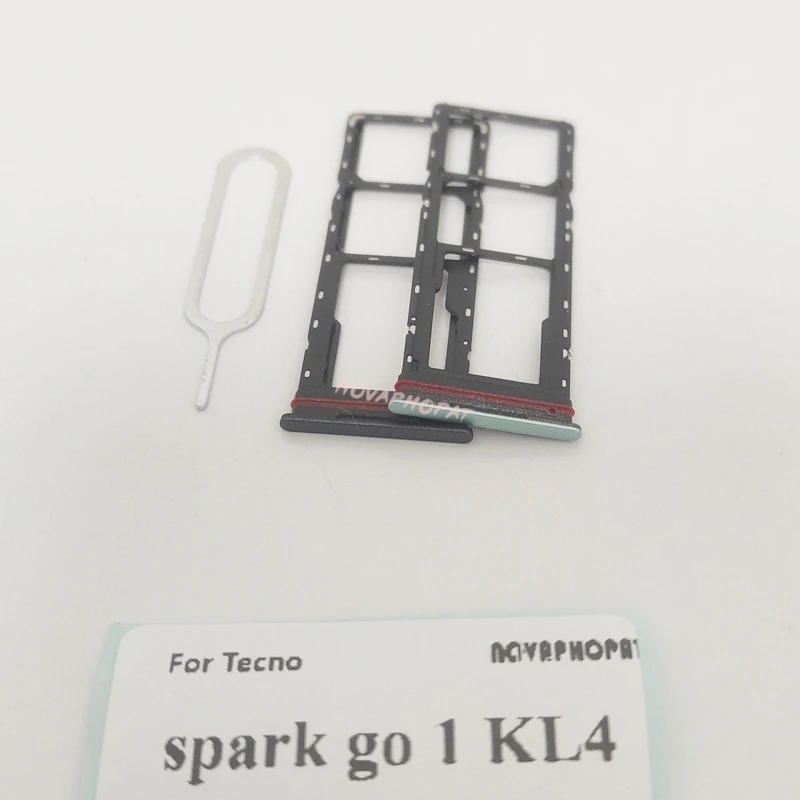 Novaphopat SIM Card Tray For Tecno Spark Go 1 KL4 / 1S KL4h KL4s SIM Holder Slot Adapter Reader Pin